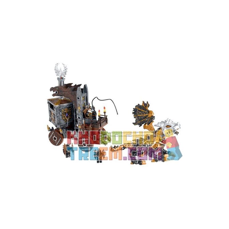 MEGA BLOKS 9806 non  WIZARD AN TOÀN bộ đồ chơi xếp lắp ráp ghép mô hình WIZARD'S STRONG BOX 80 khối