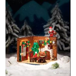 VIGGI 506001 506118 non  CẢNH GIÁNG SINH ẤM CÚNG bộ đồ chơi xếp lắp ráp ghép mô hình 461 khối