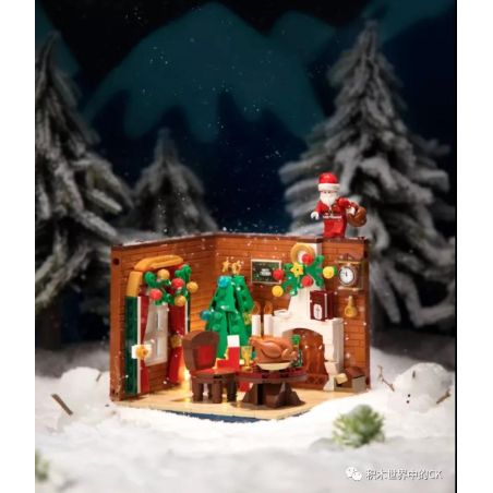 VIGGI 506001 506118 non  CẢNH GIÁNG SINH ẤM CÚNG bộ đồ chơi xếp lắp ráp ghép mô hình 461 khối