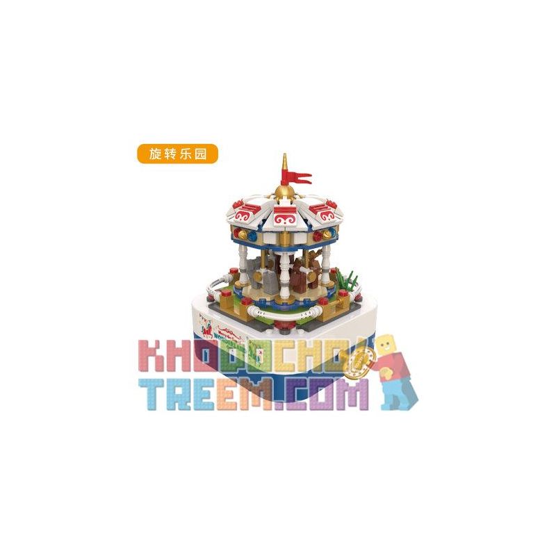 JAKI JK1206 1206 non  THIÊN ĐƯỜNG QUAY bộ đồ chơi xếp lắp ráp ghép mô hình Creator DIY MUSIC BOX Sáng Tạo 392 khối