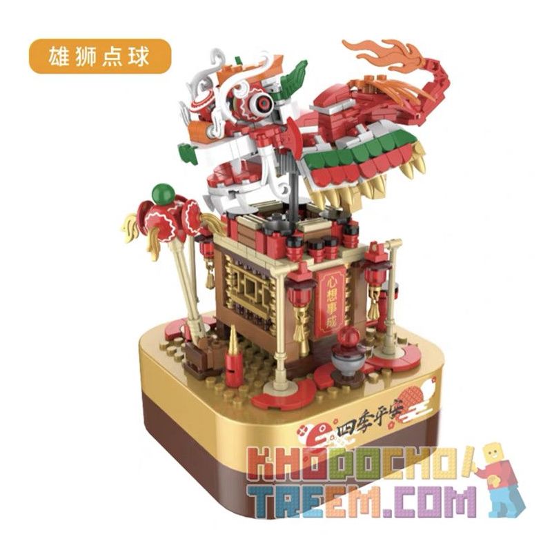 JAKI JK1301 1301 non  ĐÁ PHẠT bộ đồ chơi xếp lắp ráp ghép mô hình Creator DIY MUSIC BOX Sáng Tạo 480 khối