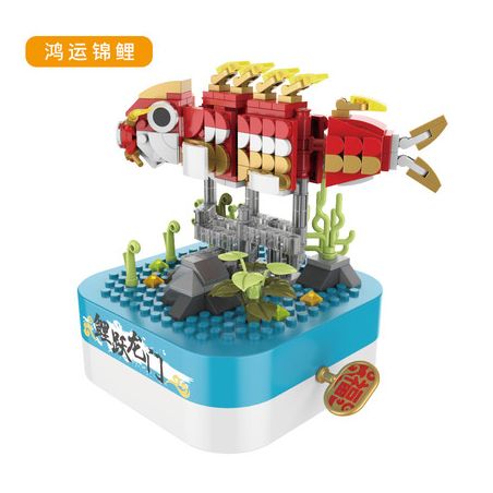 JAKI JK1502 1502 non  FORTUNE KOI. bộ đồ chơi xếp lắp ráp ghép mô hình Creator DIY MUSIC BOX Sáng Tạo 289 khối