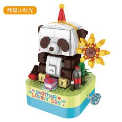 JAKI JK1505 1505 non  PANDA GIỜ SÁNG bộ đồ chơi xếp lắp ráp ghép mô hình Creator DIY MUSIC BOX Sáng Tạo 535 khối