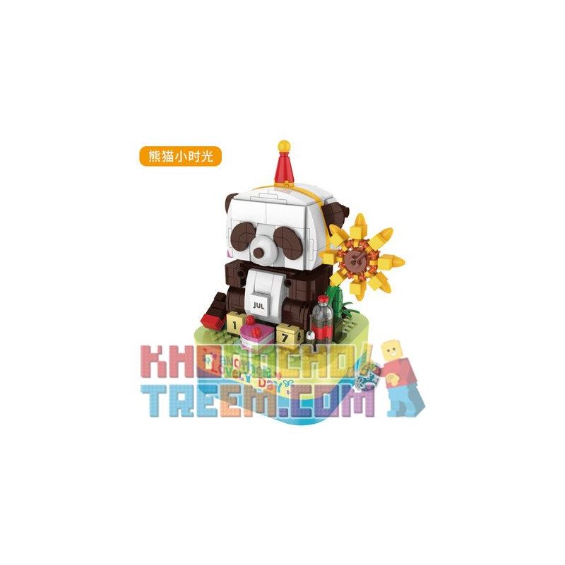 JAKI JK1505 1505 non  PANDA GIỜ SÁNG bộ đồ chơi xếp lắp ráp ghép mô hình Creator DIY MUSIC BOX Sáng Tạo 535 khối