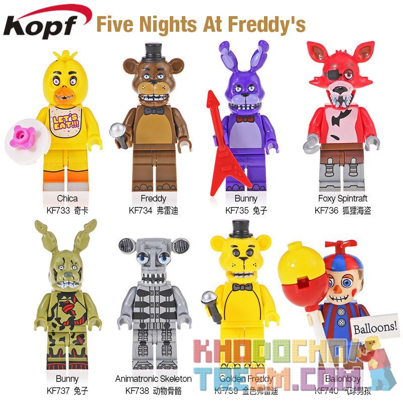 KOPF KF6071 6071 KF733 KF734 KF735 KF736 KF737 KF738 KF739 KF740 non  NỬA ĐÊM GẤU bộ đồ chơi xếp lắp ráp ghép mô hình Movie & Game FIVE NIGHTS AT FREDDY'S Phim Và Trò Chơi