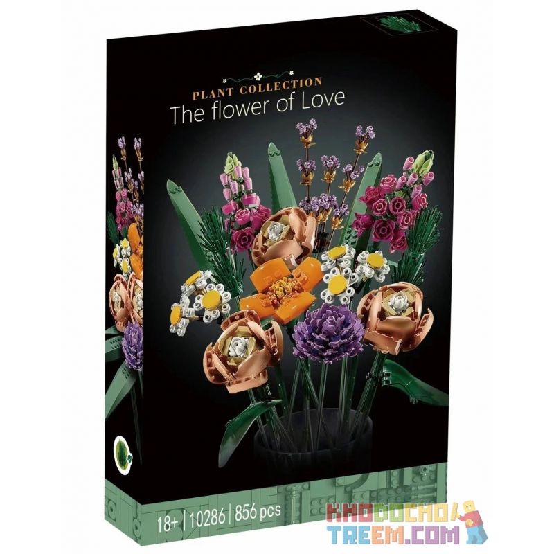 NOT  FLOWER BOUQUET 10280 LARI 11650 SX 6039 xếp lắp ráp ghép mô hình BÓ HOA Icons 756 khối