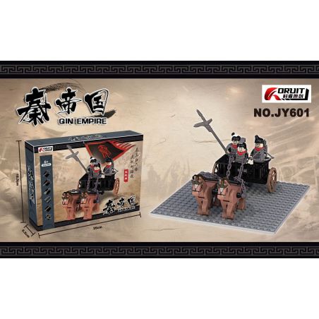 KORUIT JY601 JY602 non  QIN CHARIOT. bộ đồ chơi xếp lắp ráp ghép mô hình Medieval Castle QIN EMPIRE Chiến Tranh Trung Cổ