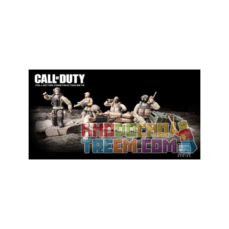 MEGA BLOKS 6825 non  LỰC LƯỢNG SA MẠC bộ đồ chơi xếp lắp ráp ghép mô hình Call Of Duty DESERT TROOPERS 46 khối