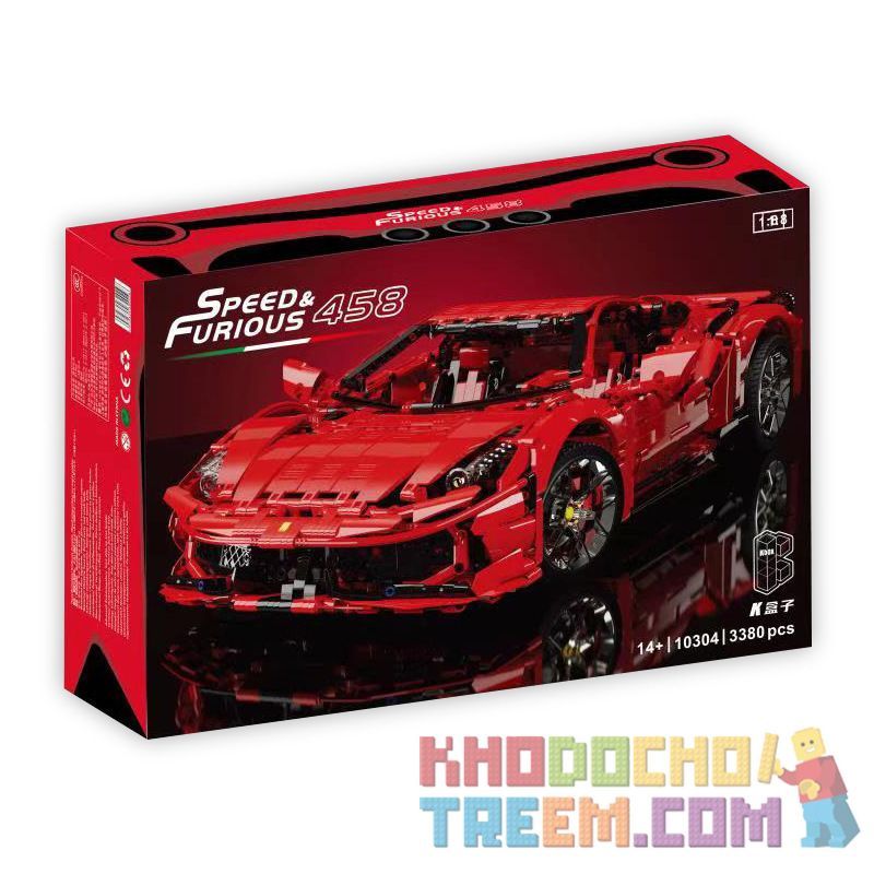 K BOX 10304 non  FERRARI 458 1: 8 tỷ lệ 1:8 bộ đồ chơi xếp lắp ráp ghép mô hình  Kỹ Thuật Công Nghệ Cao Mô Hình Phương Tiện 3380 khối