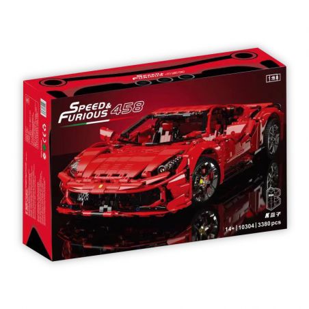 K BOX 10304 non  FERRARI 458 1: 8 tỷ lệ 1:8 bộ đồ chơi xếp lắp ráp ghép mô hình  Kỹ Thuật Công Nghệ Cao Mô Hình Phương Tiện 3380 khối