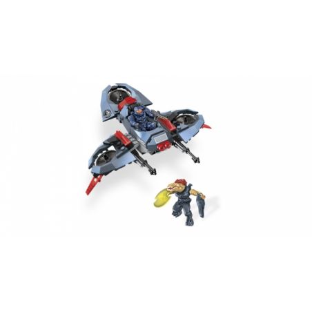 MEGA BLOKS 97102 non  PHƯƠNG TIỆN CẤT CÁNH VÀ HẠ THẲNG ĐỨNG UNSC bộ đồ chơi xếp lắp ráp ghép mô hình Computer Games UNSC LIGHT ASSAULT VTOL Trò Chơi 169 khối