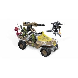 MEGA BLOKS 97134 non  CHIẾN DỊCH BAN ĐÊM CỦA UNSC GAUSS WARTHOG bộ đồ chơi xếp lắp ráp ghép mô hình Computer Games UNSC NIGHT OPS GAUSSHOG Trò Chơi 239 khối
