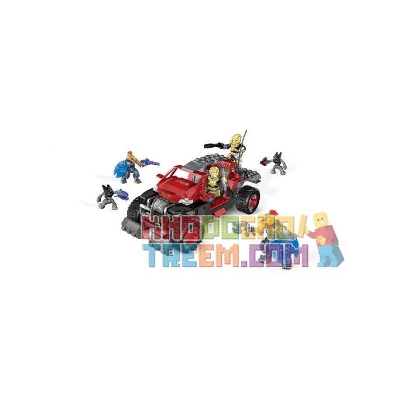 MEGA BLOKS 97158 non  MÀU ĐỎ UNSC SPADE bộ đồ chơi xếp lắp ráp ghép mô hình Computer Games RED UNSC SPADE Trò Chơi 212 khối