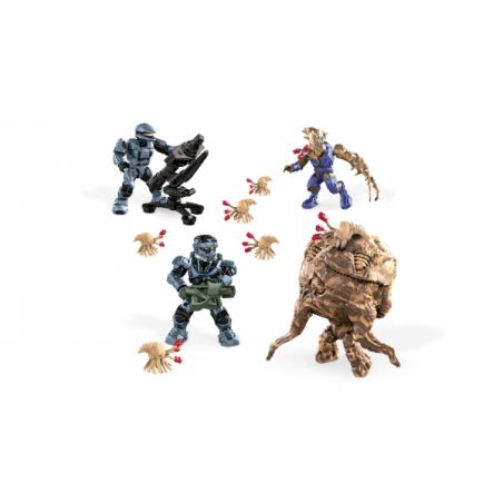 MEGA BLOKS 97160 non  ĐƠN VỊ CHIẾN ĐẤU LŨ QUỶ FALCON bộ đồ chơi xếp lắp ráp ghép mô hình Computer Games FLOOD HUNTERS BATTLE UNIT Trò Chơi 72 khối