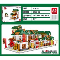 ZHEGAO 00826 00827 00828 00829 00830 00825 non  CHẾ ĐỘ XEM PHỐ TRUNG QUỐC 6 KIỂU bộ đồ chơi xếp lắp ráp ghép mô hình Chinatown STREET VIEW Khu Phố Tàu 2078 khối