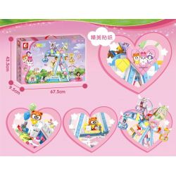 SEMBO 604016 non  ĐU QUAY bộ đồ chơi xếp lắp ráp ghép mô hình  Các Bạn Gái 1418 khối