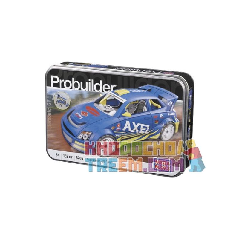 MEGA BLOKS 3265 non  SIÊU THANH GT SRA bộ đồ chơi xếp lắp ráp ghép mô hình Speed Champions Racing Cars SUPERSONIC GT SRA Đua Xe Công Thức 152 khối