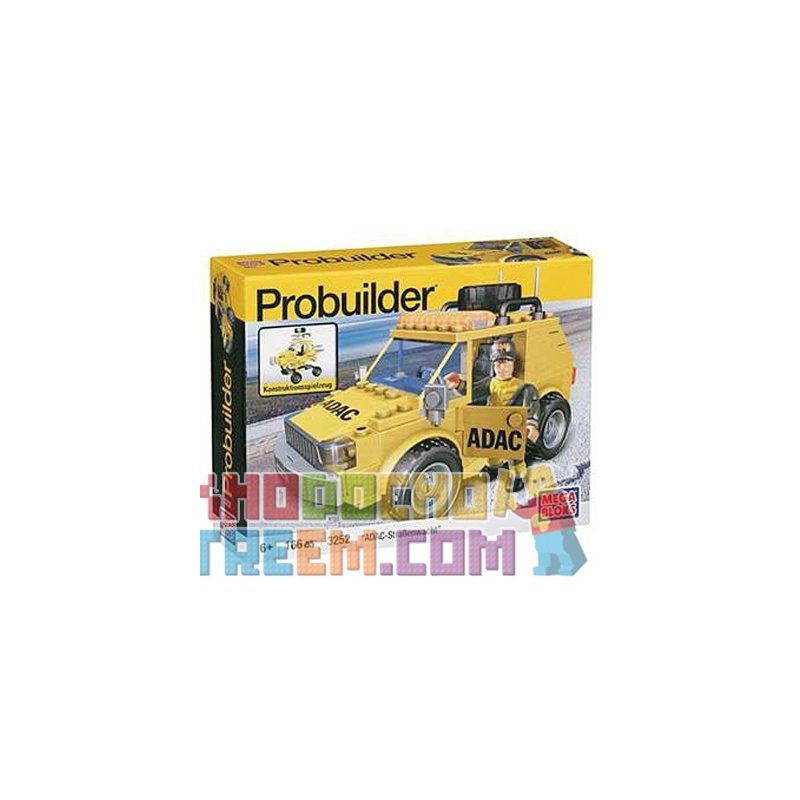 MEGA BLOKS 3252 non  TUẦN TRA ĐƯỜNG CAO TỐC ADAC bộ đồ chơi xếp lắp ráp ghép mô hình ADAC ROAD PATROL 166 khối