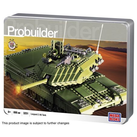 MEGA BLOKS 3251 non  XE TĂNG LEOPARD 2 bộ đồ chơi xếp lắp ráp ghép mô hình Military Army LEOPARD 2 TANK Quân Sự Bộ Đội 555 khối