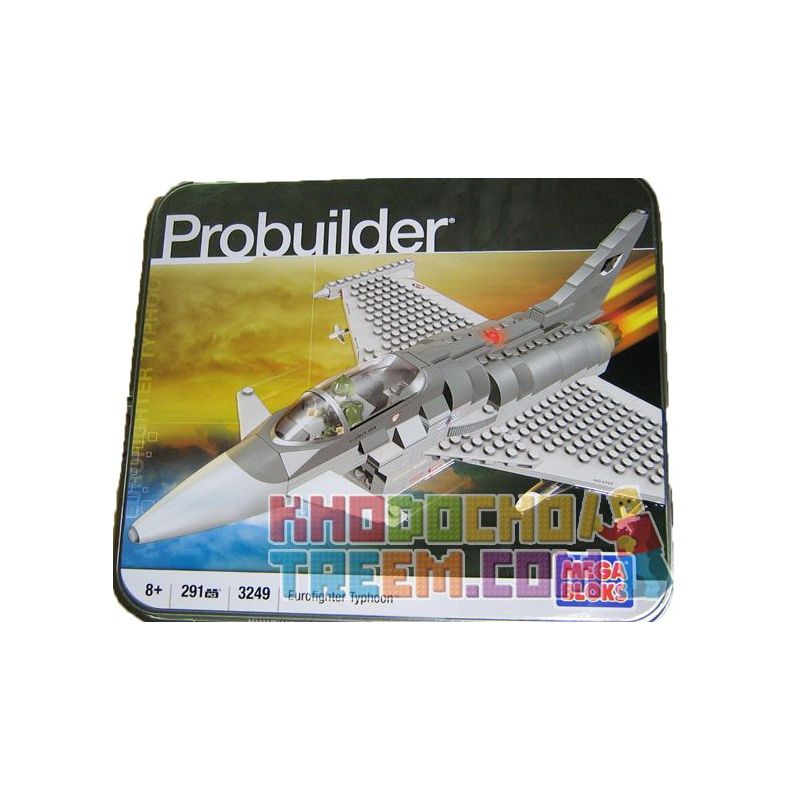 MEGA BLOKS 3249 non  MÁY BAY CHIẾN ĐẤU TYPHOON bộ đồ chơi xếp lắp ráp ghép mô hình Military Army EUROFIGHTER TYPHOON Quân Sự Bộ Đội 291 khối