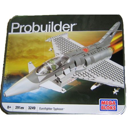 MEGA BLOKS 3249 non  MÁY BAY CHIẾN ĐẤU TYPHOON bộ đồ chơi xếp lắp ráp ghép mô hình Military Army EUROFIGHTER TYPHOON Quân Sự Bộ Đội 291 khối