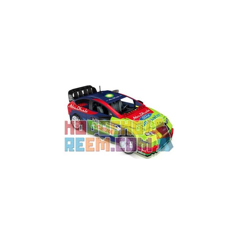 MEGA BLOKS 3248 non  WRC FORD FOCUS XE ĐUA bộ đồ chơi xếp lắp ráp ghép mô hình Speed Champions Racing Cars WRC FORD FOCUS RALLY CAR Đua Xe Công Thức 395 khối