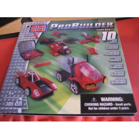 MEGA BLOKS 3710 non  MÃ ĐỎ bộ đồ chơi xếp lắp ráp ghép mô hình Speed Champions Racing Cars CODE RED Đua Xe Công Thức 385 khối