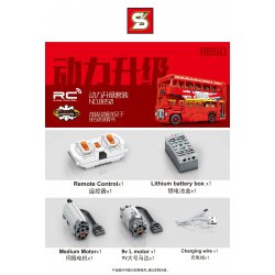 SHENG YUAN SY 8850 non  XE BUÝT LUÂN ĐÔN bộ đồ chơi xếp lắp ráp ghép mô hình  LONDON BUS Kỹ Thuật Công Nghệ Cao Mô Hình Phương Tiện 1663 khối