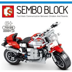 SEMBO 701135 non  GUZZI V10 CENTAURO GT bộ đồ chơi xếp lắp ráp ghép mô hình Motorcycle Motorbike MOTO GUZZI V10 CENTAURO GT Xe Hai Bánh 238 khối