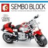 SEMBO 701135 non  GUZZI V10 CENTAURO GT bộ đồ chơi xếp lắp ráp ghép mô hình Motorcycle Motorbike MOTO GUZZI V10 CENTAURO GT Xe Hai Bánh 238 khối