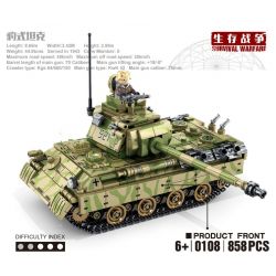 SHENG YUAN SY 0108 non  LEOPARD TANK. bộ đồ chơi xếp lắp ráp ghép mô hình Military Army PANZERKAMPFWAGEN V PANTHER Quân Sự Bộ Đội 858 khối