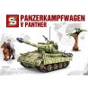SHENG YUAN SY 0108 non  LEOPARD TANK. bộ đồ chơi xếp lắp ráp ghép mô hình Military Army PANZERKAMPFWAGEN V PANTHER Quân Sự Bộ Đội 858 khối