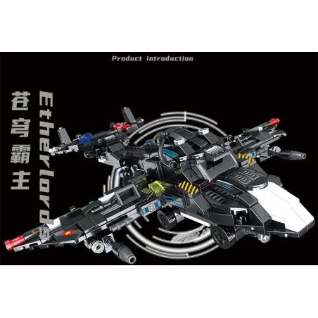 HENGTAI 92021 non  CHÚA TỂ BẦU TRỜI NGƯỜI BẢO VỆ TRẬT TỰ MÁY BAY NÉM BOM TẤN CÔNG THỦY PHI CƠ CHẠY BẰNG NĂNG LƯỢNG HẠT NHÂN bộ đồ chơi xếp lắp ráp ghép mô hình PROTECT YOU 725 khối