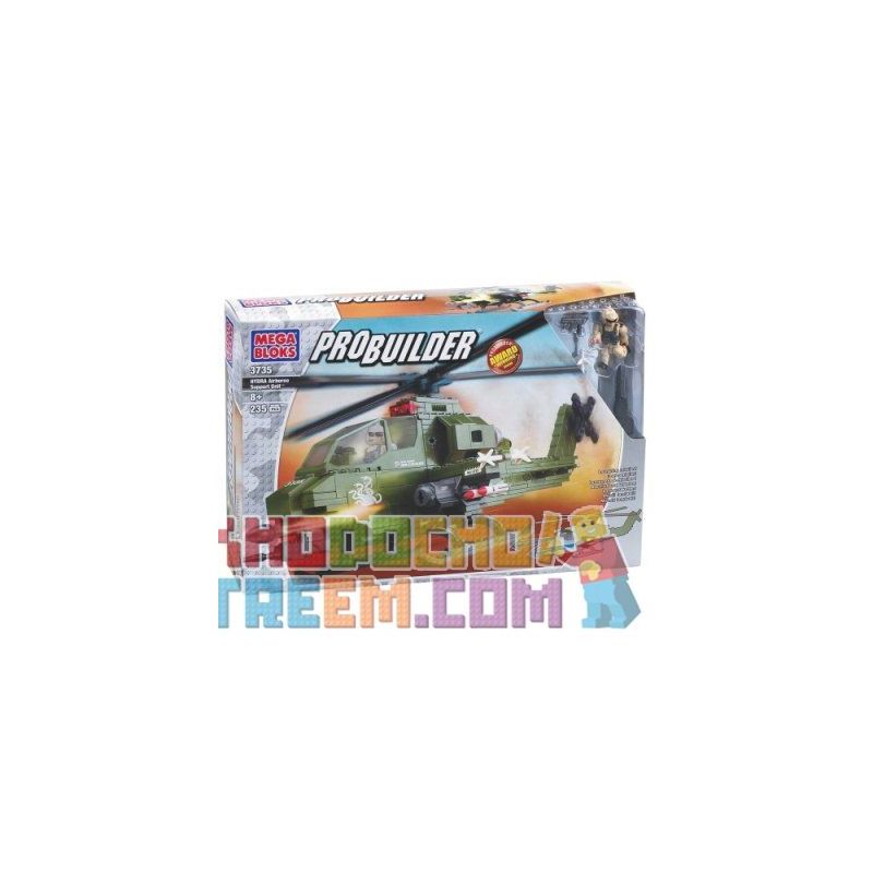 MEGA BLOKS 3735 non  BỘ PHẬN HỖ TRỢ KHÔNG QUÂN HYDRA bộ đồ chơi xếp lắp ráp ghép mô hình Military Army HYDRA AIRBORNE SUPPORT UNIT Quân Sự Bộ Đội 235 khối