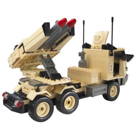 MEGA BLOKS 3731 non  ĐƠN VỊ PHÒNG THỦ CƠ ĐỘNG SNAKE bộ đồ chơi xếp lắp ráp ghép mô hình Military Army SNAKE MOBILE DEFENSE UNIT Quân Sự Bộ Đội 235 khối