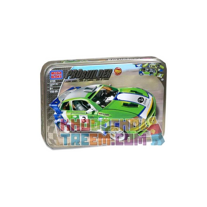MEGA BLOKS 3725 non  RƯỢT ĐUỔI MK6 SRA bộ đồ chơi xếp lắp ráp ghép mô hình Speed Champions Racing Cars PURSUIT MK7 SRA Đua Xe Công Thức 150 khối