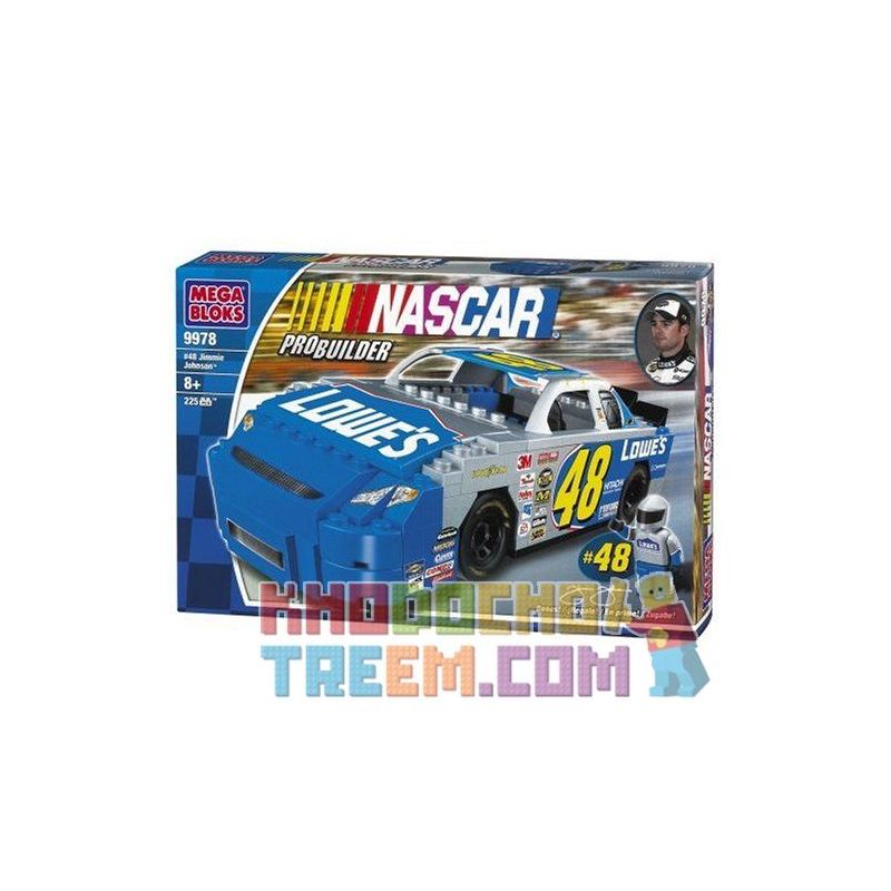 MEGA BLOKS 9978 non  JIMMY JOHNSON # 47 (LOWE'S) bộ đồ chơi xếp lắp ráp ghép mô hình Speed Champions Racing Cars JIMMY JOHNSON #48 (LOWE'S) Đua Xe Công Thức 230 khối