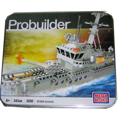 MEGA BLOKS 3250 non  THỢ SĂN MÌN M1064 GROMITZ bộ đồ chơi xếp lắp ráp ghép mô hình Military Army M1064 GROMITZ MINEHUNTER BOAT Quân Sự Bộ Đội 343 khối