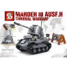 SHENG YUAN SY 0107 non  KẺ HỦY DIỆT XE TĂNG WEASEL 3 bộ đồ chơi xếp lắp ráp ghép mô hình Military Army SURVIVAL WARFARE MARDER III AUSF.H Quân Sự Bộ Đội 479 khối