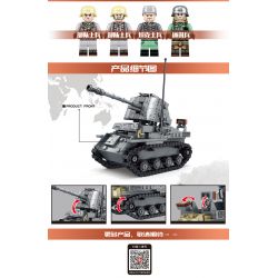 SHENG YUAN SY 0107 non  KẺ HỦY DIỆT XE TĂNG WEASEL 3 bộ đồ chơi xếp lắp ráp ghép mô hình Military Army SURVIVAL WARFARE MARDER III AUSF.H Quân Sự Bộ Đội 479 khối