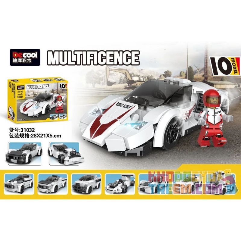 Decool 31030 31031 31032 Jisi 31030 31031 31032 non  ĐUA XE SẤM SÉT bộ đồ chơi xếp lắp ráp ghép mô hình Speed Champions Racing Cars Đua Xe Công Thức 181 khối