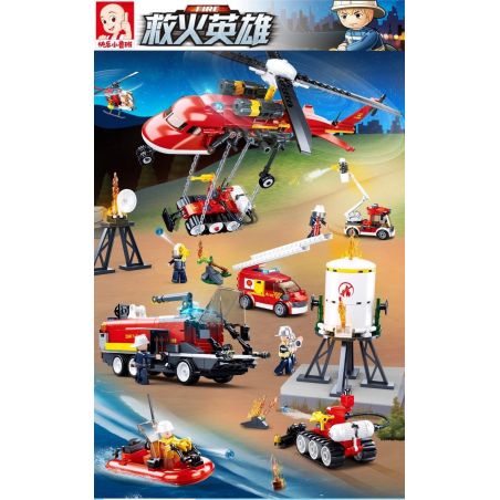 SLUBAN M38-B0808 B0808 0808 M38B0808 38-B0808 non  ĐỘI CỨU HỎA SÂN BAY bộ đồ chơi xếp lắp ráp ghép mô hình Fire Rescure 381 khối