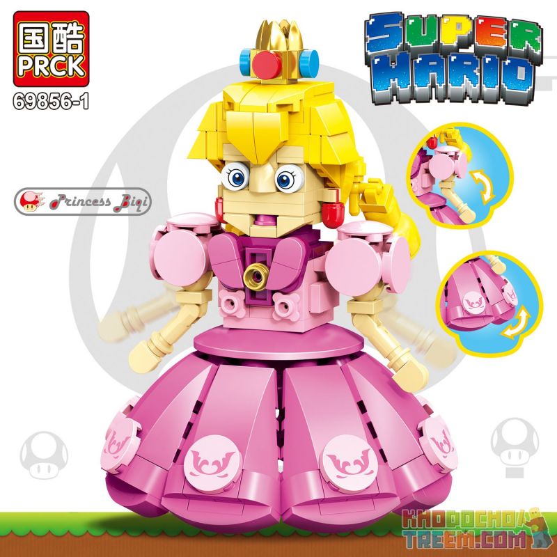 PRCK 69856-1 non  CÔNG CHÚA ĐÀO bộ đồ chơi xếp lắp ráp ghép mô hình Super Mario Thợ Sửa Ống Nước 265 khối