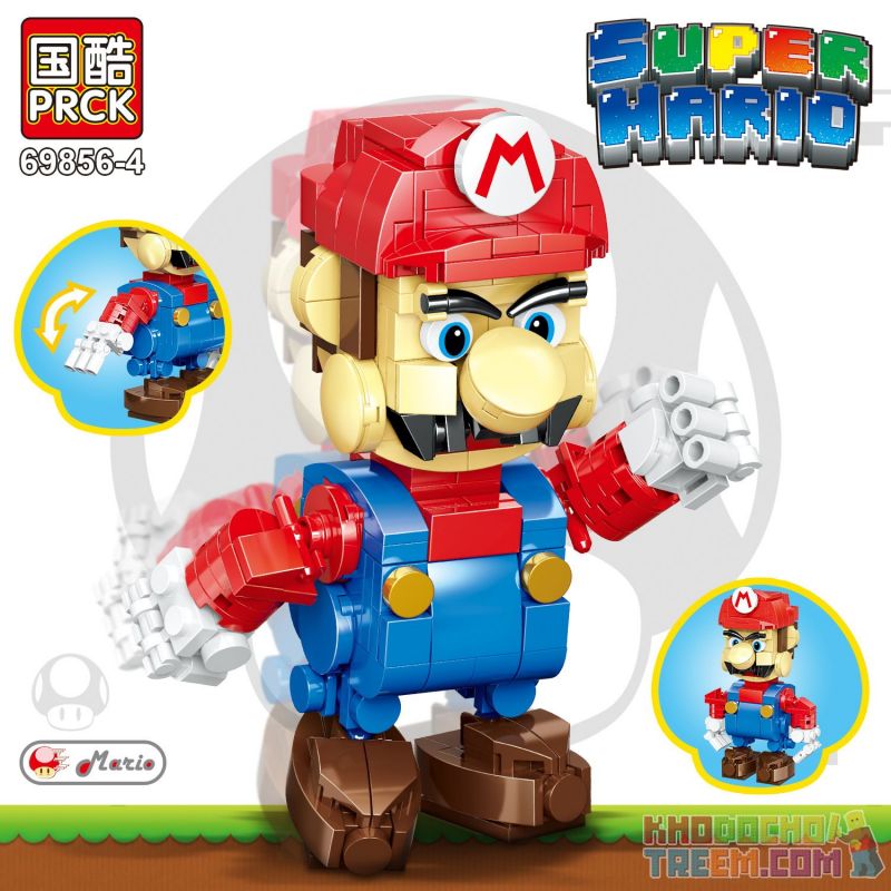 PRCK 69856-4 non  MARIO. bộ đồ chơi xếp lắp ráp ghép mô hình Super Mario Thợ Sửa Ống Nước 264 khối