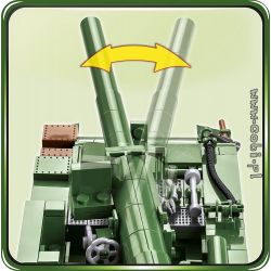 COBI 2531 non  XE PHÁO DI ĐỘNG M12 bộ đồ chơi xếp lắp ráp ghép mô hình Military Army M12 GUN MOTOR CARRIAGE Quân Sự Bộ Đội 560 khối