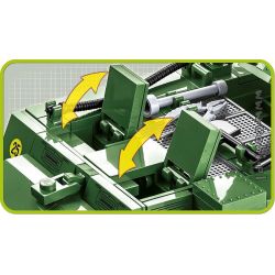 COBI 2531 non  XE PHÁO DI ĐỘNG M12 bộ đồ chơi xếp lắp ráp ghép mô hình Military Army M12 GUN MOTOR CARRIAGE Quân Sự Bộ Đội 560 khối