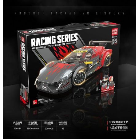 QuanGuan 100144 Quan Guan 100144 non  PORSCHE 918 SRS. bộ đồ chơi xếp lắp ráp ghép mô hình Racers RACING Đua Tốc Độ 329 khối
