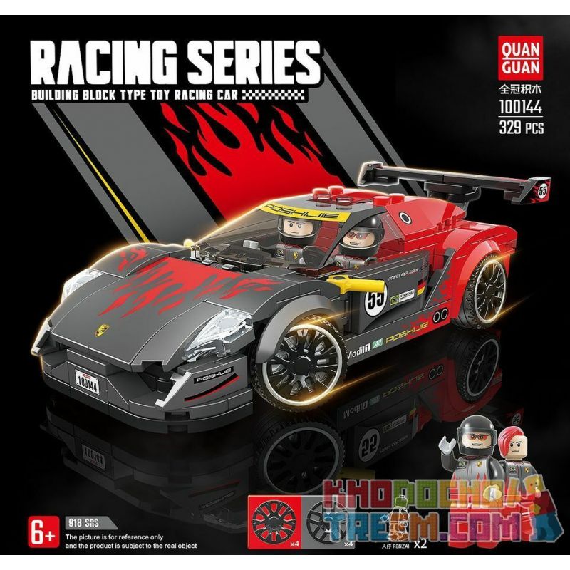 QuanGuan 100144 Quan Guan 100144 non  PORSCHE 918 SRS. bộ đồ chơi xếp lắp ráp ghép mô hình Racers RACING Đua Tốc Độ 329 khối