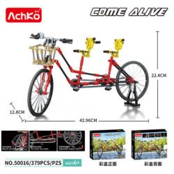 ACHKO 50016 non  XE ĐẠP ĐÔI bộ đồ chơi xếp lắp ráp ghép mô hình  TANDEM BICYCLE Kỹ Thuật Công Nghệ Cao Mô Hình Phương Tiện 379 khối