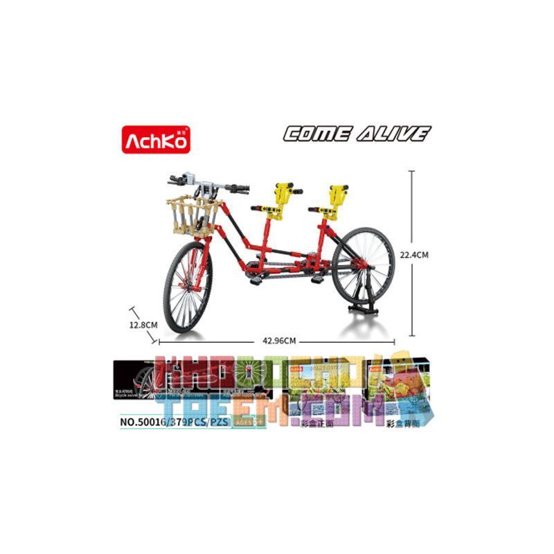 ACHKO 50016 non  XE ĐẠP ĐÔI bộ đồ chơi xếp lắp ráp ghép mô hình  TANDEM BICYCLE Kỹ Thuật Công Nghệ Cao Mô Hình Phương Tiện 379 khối